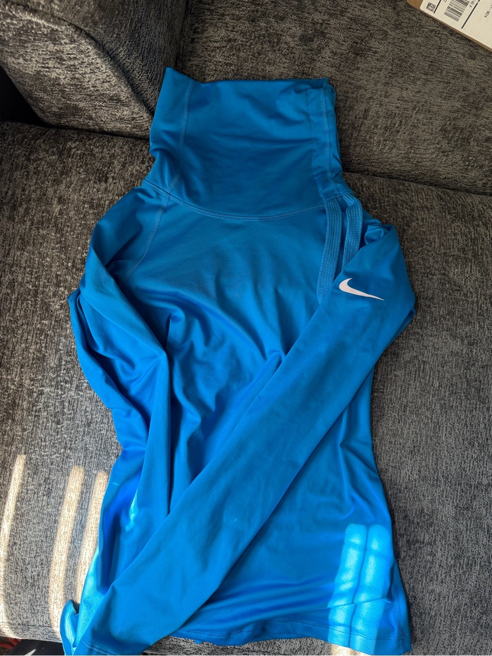 Nike Dri-FIT High Neck Athletic Pullover Blue Women’s Small